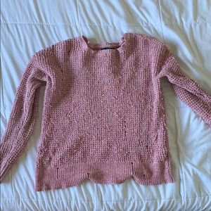 Pink ripped sweater